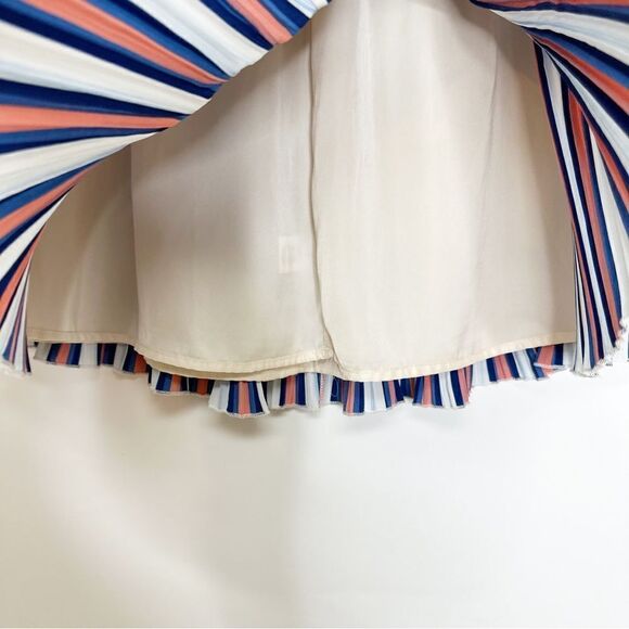 Lovers + Friends Charmed Pleated Striped Mini Skirt Large - Picture 9 of 12